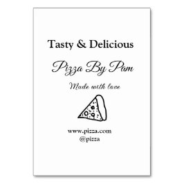 Numeração De Mesa Café de pizza desagradável feito com amor adicione