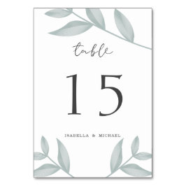 Numeração De Mesa Caligrafia elegante Casamento Botânico