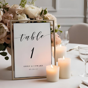 Numeração De Mesa Caligrafia Moderna Casamento