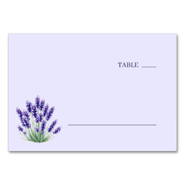 Numeração De Mesa Calm Lavender Botanical Illustration (Frente)