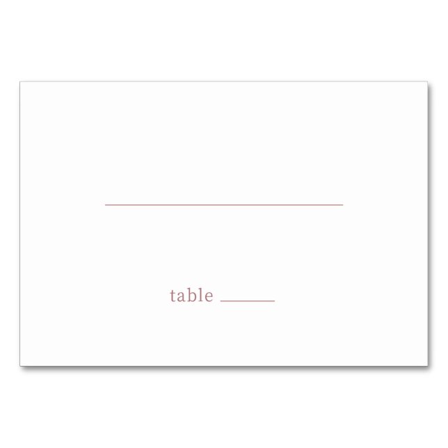 Numeração De Mesa Calmo Rosa Minimalista Linha (Frente)