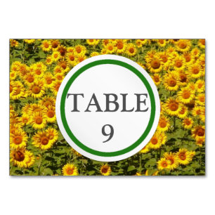 Numeração De Mesa Campo de Sunflower