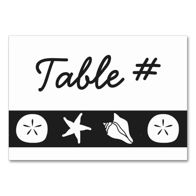 Numeração De Mesa Capas de Verão em placa de Mesa preta (Frente)