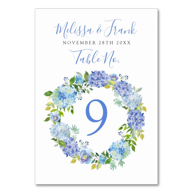 Numeração De Mesa Carolina Bloom | Wild Floral Wreath (Verso)