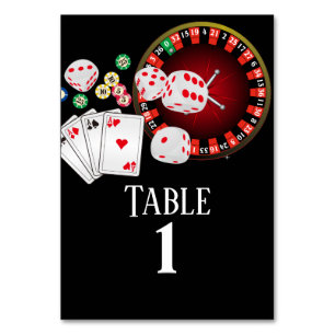Numeração De Mesa Carta de Jogar Poker, festa de cassino