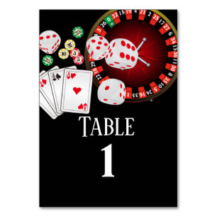 Numeração De Mesa Carta de Jogar Poker, festa de cassino