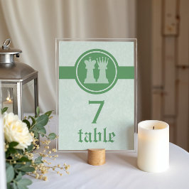 Numeração De Mesa Carta de Mesa de Casamento Rei e Rainha de Xadrez,