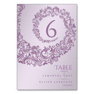 Numeração De Mesa Carta de Número de Mesa de Casamento Rosa Elegante