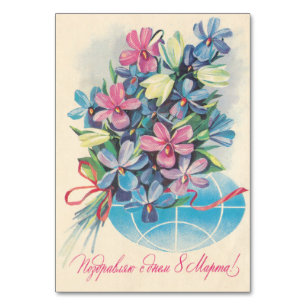 Numeração De Mesa Cartão-postal soviético de 8 de março