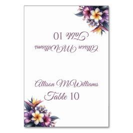 Numeração De Mesa Cartão-Tropical Floral-Vegetariana-Casamento