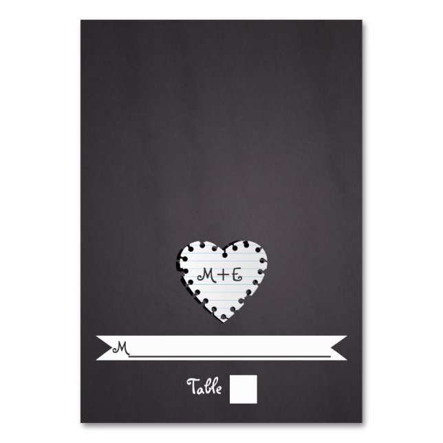 Numeração De Mesa Cartaz do cartucho de papel monograma (Frente)