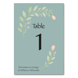 Numeração De Mesa Carte de numéro de table pour mariage, floral