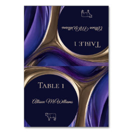 Numeração De Mesa Cartões-Cartões-Carnes-Ícone-Azul-Roxo-Dourado-