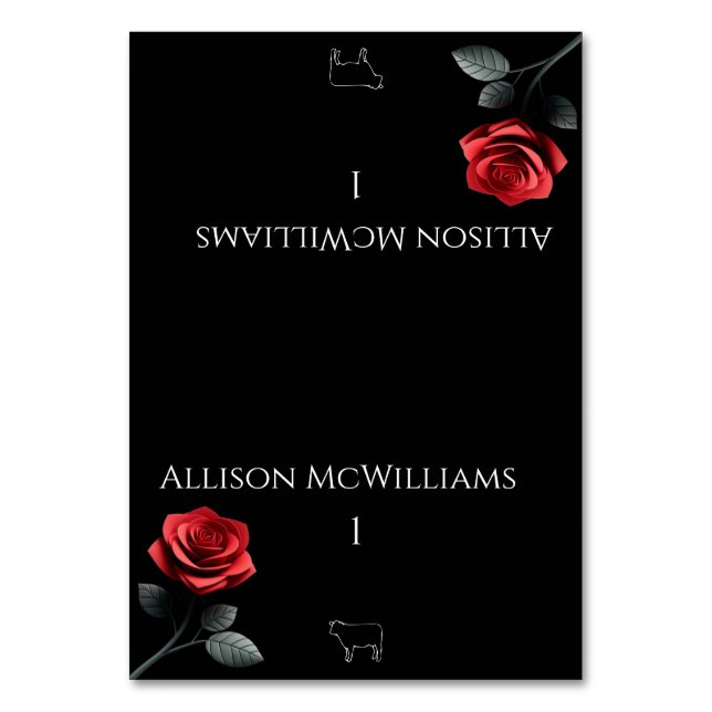 Numeração De Mesa Cartões-Solteiro-Carnes-Carnes (Frente)