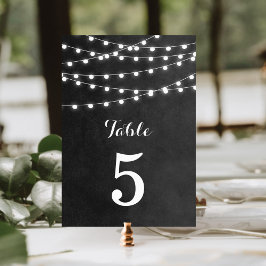 Numeração De Mesa Carvões de Cordas Luzes de Casamento Números de Ta