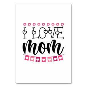 Numeração De Mesa Casal Presente Eu Amo Mamãe