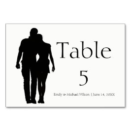 Numeração De Mesa Casal Silhuette Moderno - Placa de Mesa 3x5