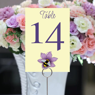 Numeração De Mesa Casamento Amarelo da Flor BumblebeeLavender