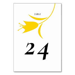 NUMERAÇÃO DE MESA CASAMENTO AMARELO MOD TULIP