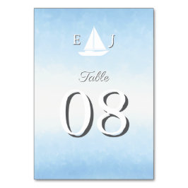 Numeração De Mesa Casamento Aquarela Água Encontra Céu