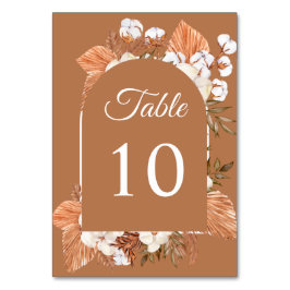 Numeração De Mesa Casamento Arranjado Rustic Terracotta Boho Pampas