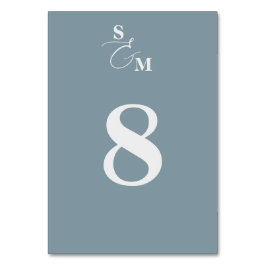Numeração De Mesa Casamento Azul Ampersand Moderno Monograma Clássic