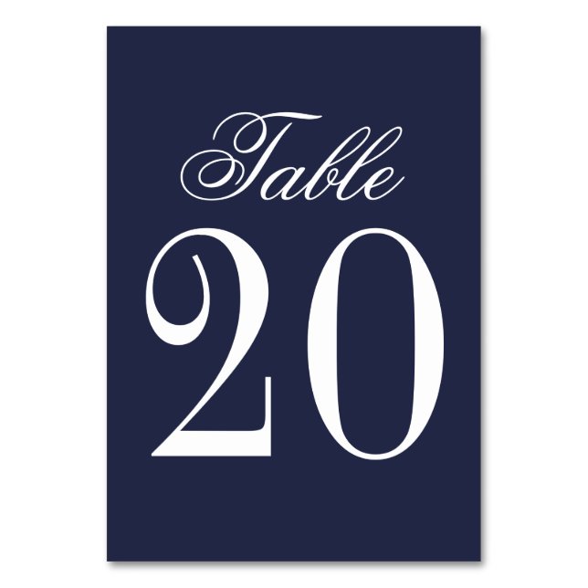 Numeração De Mesa Casamento Azul Marinho Náutico (Frente)