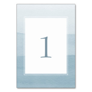 Numeração De Mesa Casamento Azul Moderno