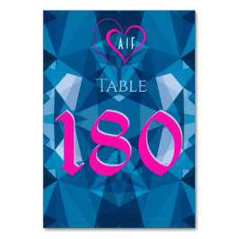 Numeração De Mesa Casamento Azul Moderno e Bonito