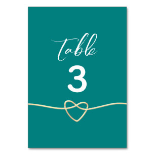 Numeração De Mesa Casamento Azul-Piscina