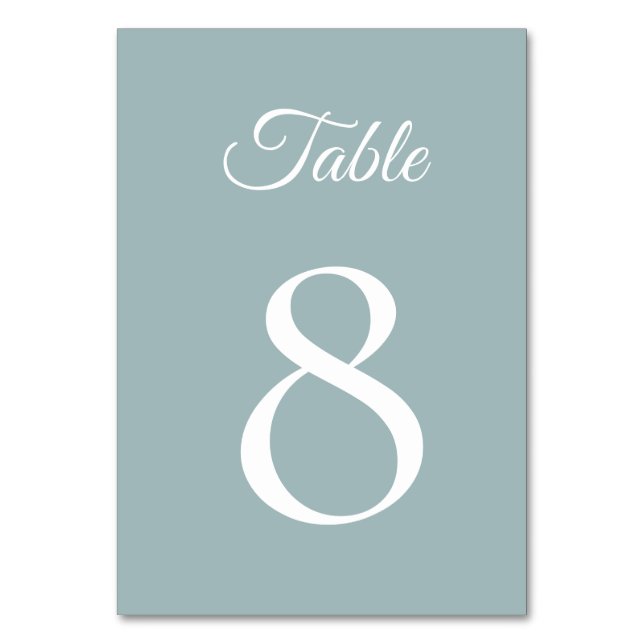 Numeração De Mesa Casamento Azul-Romance com Ouro Suave (Frente)