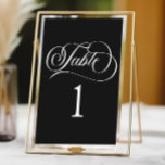 Numeração De Mesa Casamento Básico Elegante Minimalista<br><div class="desc">Este é um número mínimo minimalista de tabela básica de casamento clássico elegante!</div>