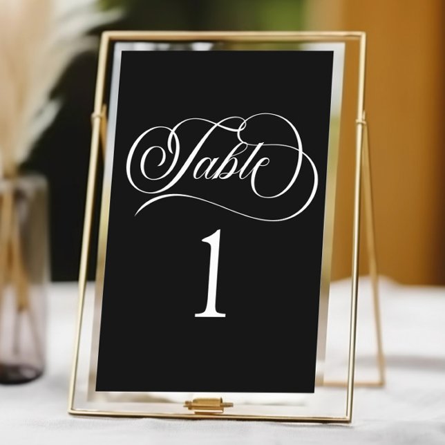 Numeração De Mesa Casamento Básico Elegante Minimalista (Criador carregado)
