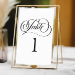 Numeração De Mesa Casamento Básico Elegante Minimalista<br><div class="desc">Este é um número mínimo minimalista de tabela básica de casamento clássico elegante!</div>