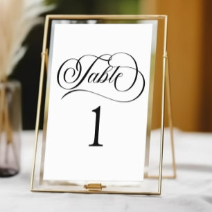 Numeração De Mesa Casamento Básico Elegante Minimalista