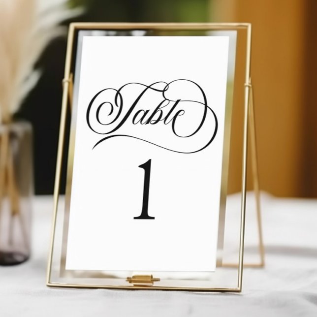 Numeração De Mesa Casamento Básico Elegante Minimalista (Criador carregado)