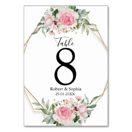 Numeração De Mesa Casamento Blush Pink Bloom