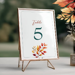Numeração De Mesa Casamento Boho Outono
