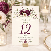 Casamento Botânico Elegante Ameixa Oliva