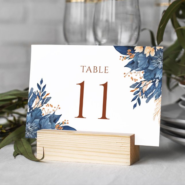 Numeração De Mesa Casamento Botânico Floral Moderno Elegante (Modern Elegant Floral Botanical Wedding Table Number)