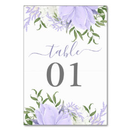 Numeração De Mesa Casamento Botânico Periwinkle Watercolor