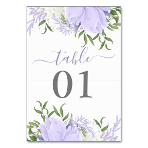 Numeração De Mesa Casamento Botânico Periwinkle Watercolor