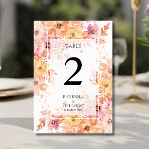 Numeração De Mesa Casamento Botânico Romântico Jardim Floral Pastel