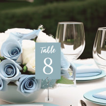 Casamento Branco Azul Vintage Minimalista Moderno