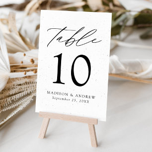Numeração De Mesa Casamento Branco e Negro Específico do Elegante Mo