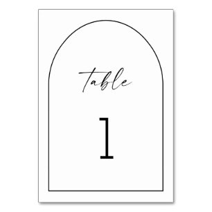 Numeração De Mesa Casamento branco e negro minimalista elegante