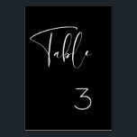 Numeração De Mesa Casamento branco e preto elegante e moderno<br><div class="desc">Uma tipografia moderna e um tema clássico preto e branco para a sua papelaria de casamento: escolha esta suíte de casamento simples e elegante. Totalmente personalizável: você pode alterar o plano de fundo e a cor do texto conforme desejar.</div>