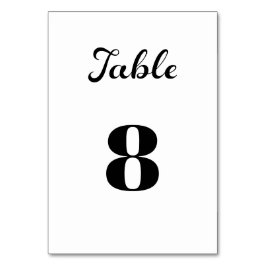 Numeração De Mesa Casamento Branco Minimalista do Script Moderno do