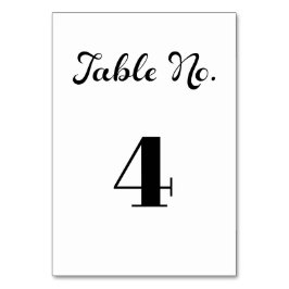 Numeração De Mesa Casamento Branco Minimalista do Script Moderno do