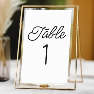 Numeração De Mesa Casamento branco mínimo minimalista moderno